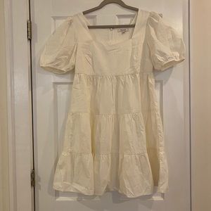 NWOT Madewell puff sleeve white dress size 4